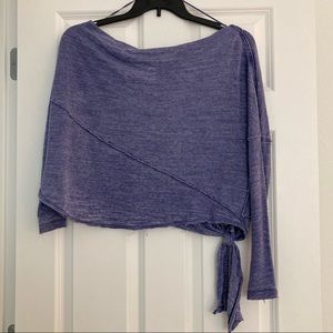 💜 Violet Free People OTS Asymmetrical Long Sleeve
